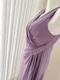 Ndyad Irregular patchwork pleated flowing dress HZ1024