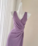 Ndyad Irregular patchwork pleated flowing dress HZ1024