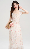 Ndyad French sleeveless Sweet Floral Dress HZ1024