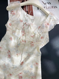 Ndyad French sleeveless Sweet Floral Dress HZ1024