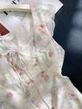 Ndyad French sleeveless Sweet Floral Dress HZ1024