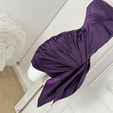 Ndyad Floral Halter Neck Satin Tube Dress HZ1024