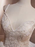 Ndyad A-line v-neck mesh lace beaded short prom dress, Off-white birthday dress HZ1024