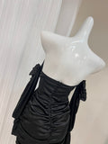 Ndyad strapless long sleeve hip dress birthday party dress HZ1024