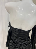 Ndyad strapless long sleeve hip dress birthday party dress HZ1024