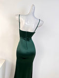 Ndyad style breast pad high slit suspender dress party dress HZ1024