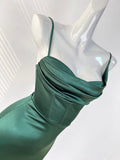 Ndyad style breast pad high slit suspender dress party dress HZ1024