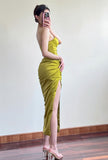 Ndyad satin hip-hugging birthday dress HZ1024