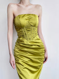 Ndyad satin hip-hugging birthday dress HZ1024