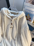 Ndyad Korean style loose hooded new autumn and winter hot-selling thickened knitted women's sweater HZ1024