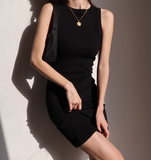 Ndyad Color Slim Fit Suspender Sleeveless Dress HZ1024