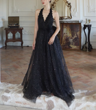 Ndyad fine shimmer tulle dress French halterneck backless dress HZ1024