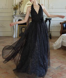 Ndyad fine shimmer tulle dress French halterneck backless dress HZ1024