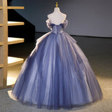 Ndyad strapless tulle sequin long prom dress, evening dress HZ1024