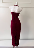 Ndyad tight dress halter neck evening dress birthday dress HZ1024