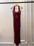 Ndyad tight dress halter neck evening dress birthday dress HZ1024