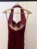 Ndyad tight dress halter neck evening dress birthday dress HZ1024
