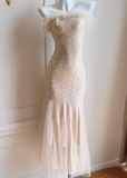 Ndyad strapless mermaid dress, party dress HZ1024