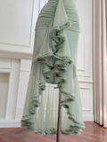 Ndyad green suspender long dress HZ1024