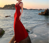 Ndyad Retro V-neck Halter Dress HZ1024
