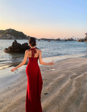 Ndyad Retro V-neck Halter Dress HZ1024