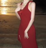 Ndyad Retro V-neck Halter Dress HZ1024