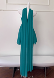 Ndyad blue A-line strapless chiffon short prom dress, lake blue homecoming dress HZ1024