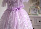 Ndyad A-line sweetheart neckline tulle lace short prom dress, purple homecoming dress HZ1024
