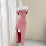 Ndyad strapless slim dress party dress HZ1024