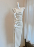 Ndyad ruffled suspender dress temperament banquet dress HZ1024