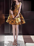Evafashion 3D Flower Sling Dress HZ1024