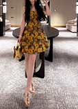 Evafashion 3D Flower Sling Dress HZ1024