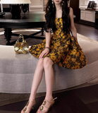 Evafashion 3D Flower Sling Dress HZ1024