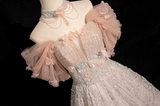 Ndyad V-neck tulle sequin long prom dress, formal long dress HZ1024