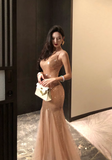 Ndyad retro sequined mesh dress Party dress HZ1024
