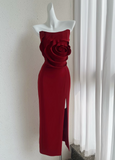 Ndyad style 3D rose strapless dress banquet skirt HZ1024