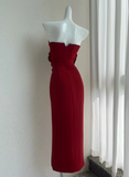 Ndyad style 3D rose strapless dress banquet skirt HZ1024
