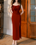 Ndyad style 3D rose strapless dress banquet skirt HZ1024