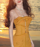 Ndyad Mermaid Spaghetti Strap 3D Flower Long Prom Dress HZ1024