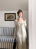 Ndyad off-the-shoulder long-sleeved dress HZ1024