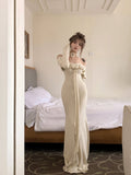 Ndyad off-the-shoulder long-sleeved dress HZ1024
