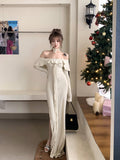 Ndyad off-the-shoulder long-sleeved dress HZ1024
