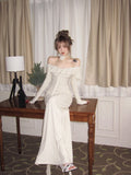 Ndyad off-the-shoulder long-sleeved dress HZ1024
