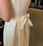 Evafashion style dress light mature style umbrella skirt French style high waist white dress for women HZ1024