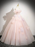 Evafashion A-Line Off Shoulder Tulle Long Prom Dress, Lovely Evening Sweet 16 Dress HZ1024