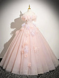 Evafashion A-Line Off Shoulder Tulle Long Prom Dress, Lovely Evening Sweet 16 Dress HZ1024