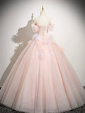Evafashion A-Line Off Shoulder Tulle Long Prom Dress, Lovely Evening Sweet 16 Dress HZ1024