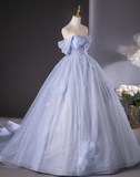 Ndyad Sweetheart Neck Tulle Long Prom Dress, Sweet Formal Dress HZ1024