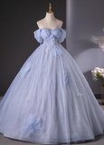 Ndyad Sweetheart Neck Tulle Long Prom Dress, Sweet Formal Dress HZ1024