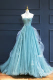 Ndyad Sweetheart neck Lace Tulle Long Formal Dress, Green Evening Dress HZ1024